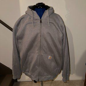 RAIN DEFENDER® RELAXED FIT MIDWEIGHT SHERPA-LINED FULL-ZIP SWEATSHIRT